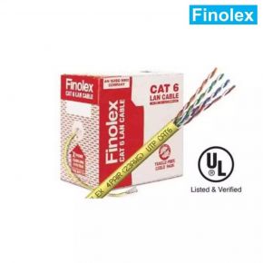 Finolex LAN Cables UTP CAT 6 0.5x4 pair Yellow 305 Mtrs