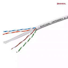 DIGISOL SOLID CABLE, CAT6 UTP, 4PAIR, 23AWG, FRPVC CM, 305, Grey