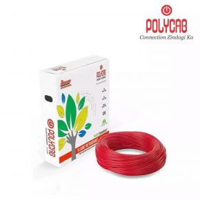 Polycab FRLF PVC Wires 1 Sq mm Red 90 Mtrs