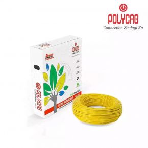 Polycab FRLF PVC Wires 1.0 Sq mm Yellow 90 Mtrs