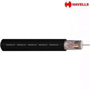 Havells CATV Co-axial Cables Wires,RG 6 (Foam),Black 305 Mtrs